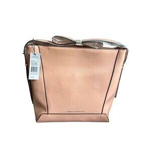 French Connection Shoulder Bag Womens Mellow Peach Olympia Bucket Tote Satchel